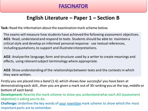 AQA English Literature - Paper 1 - Section B - Pre 19th Century - Part ...