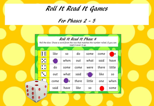 Phonics Tricky Word Game Roll It Read It Phases 2 5 Teaching