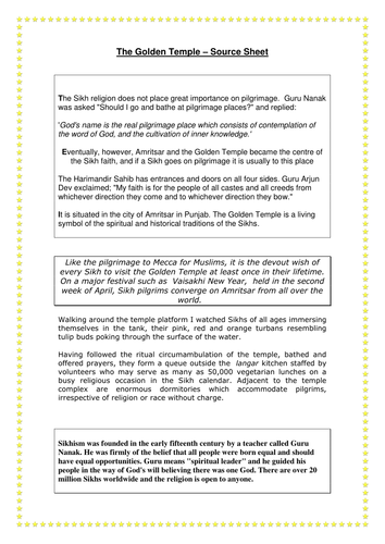 Important Places in Religion lesson