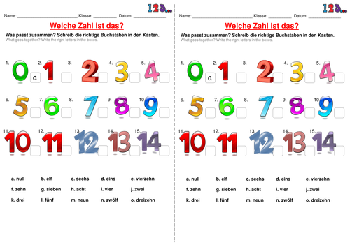 German: Numbers