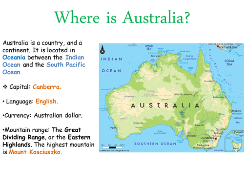About Australia/ World around us/ Countries of the world