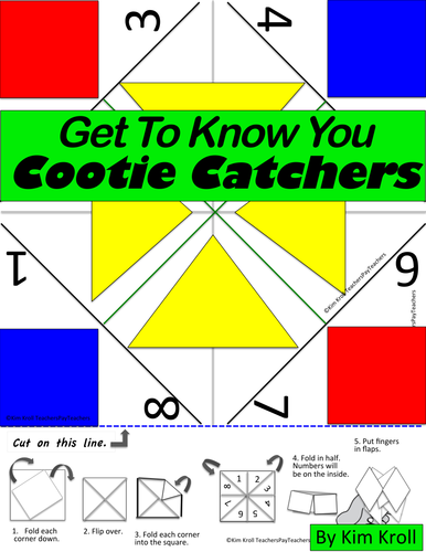 Get To Know You Cootie Catchers