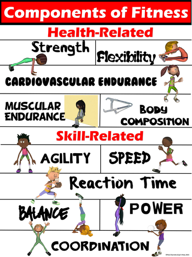 Components of Physical Fitness- Printable Display Signs