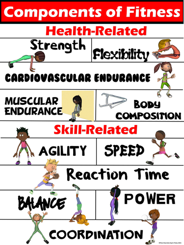 PE Poster: Components of Fitness- Health and Skill-Related