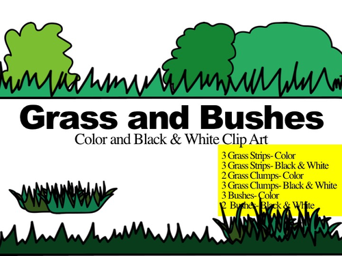 Grass and Bush Clip Art