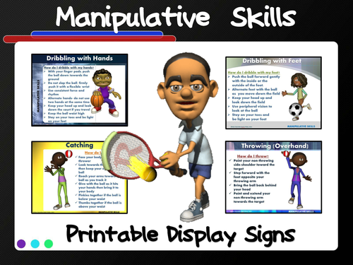 Manipulative Skills- Printable Display Signs