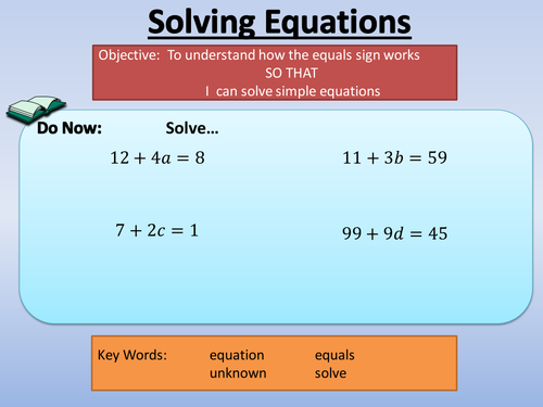 Solving Equations - Variable on Both Sides