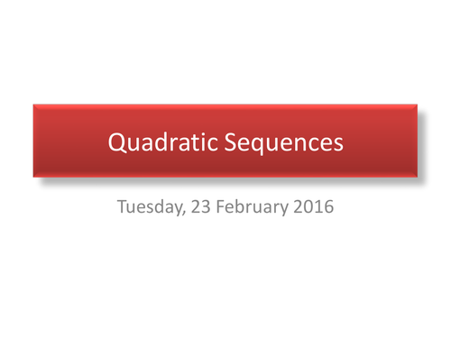 Finding the nth term of a quadratic sequence