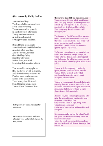 Unseen Poetry WJEC 2016 How to
