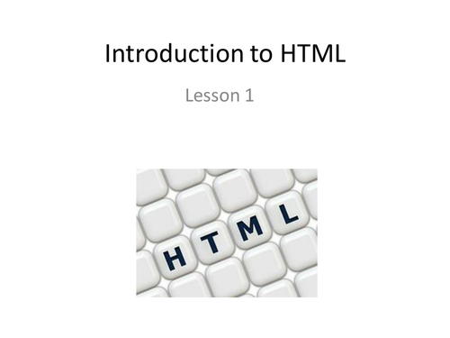 Writing HTML Lesson 1