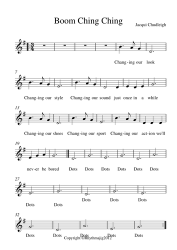 Spring 2 Year 4 Song and sheet music pack: Dots and Ties (Unit 4)