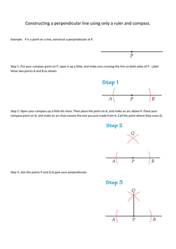 GCSE Mathematics Ruler and Compass Constructions