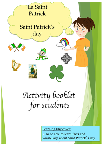 Saint patrick Day in French (lesson + exercices)/ La Saint Patrick en français (no Prep)