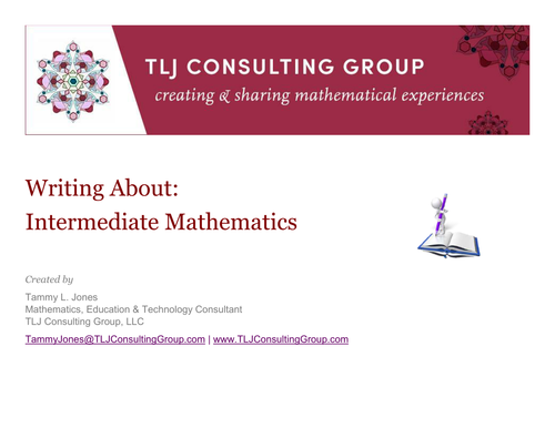 Writing About Intermediate Mathematics Packet