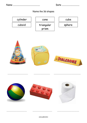 3d Shapes worksheet