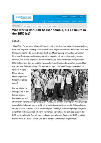 Was war in der DDR besser damals, als es heute in der BRD ist? 