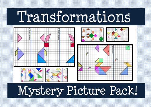 Worksheets Combined Transformations Worksheet transformations mystery picture pack by mathspaduk teaching resources tes