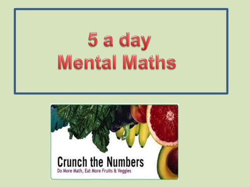 (Pre Maths Day) Mental Maths Daily Challenges