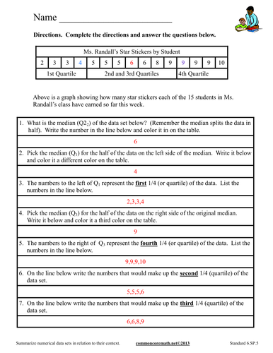 Analyze Data Sets - 6.SP.5