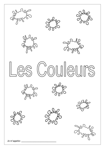 FRENCH - Les Couleurs Activity Booklet - 2nd to 6th grade - Worksheets