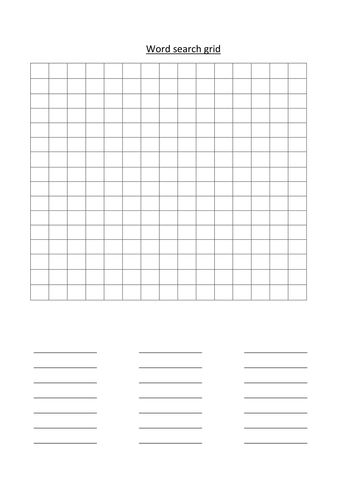 Teacherfieracom Word Search Templates Coloured And Printable Blank Word Search Grid Paper Word 