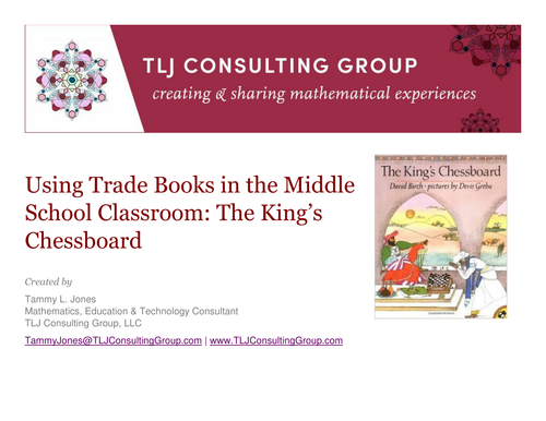 Math Literacy-MS-The King's Chessboard