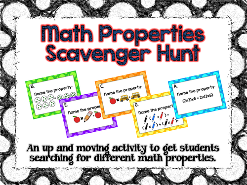 Math Properties Scavenger Hunt CCSS