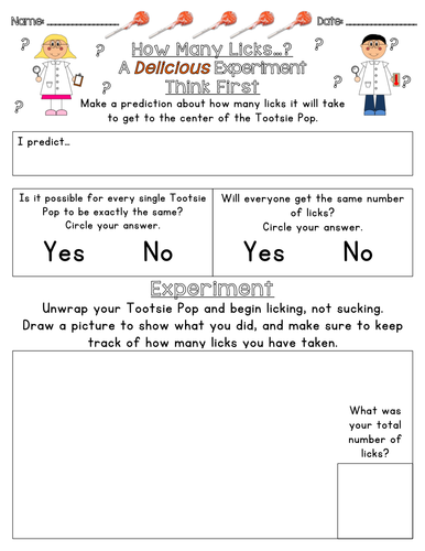 Making Predictions: Tootsie Pop Experiment "How Many Licks...?"