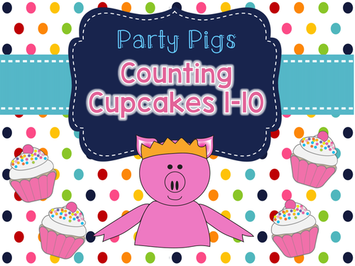 Counting Cupcakes Party Pig Theme