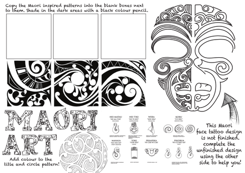 Maori Art Worksheet | Teaching Resources