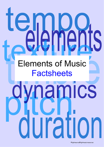 "Elements of Music" Factsheets or Revisionsheets