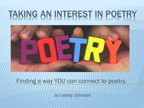 An Introduction to Poetry Using Task Cards