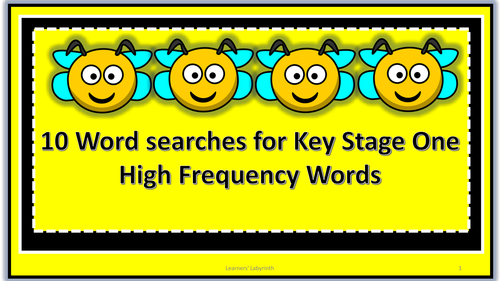 High Frequency Words - KS1 Word Searches by LearnersLabyrinth