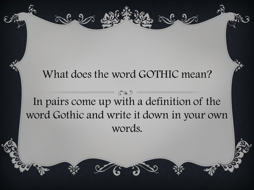 Introduction to the Gothic genre