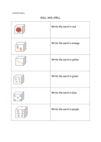 Roll and Spell | Teaching Resources