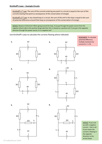 Kirchhoff's (or Kirchoff's) Laws - Practice Questions - Series and Parallel Circuits