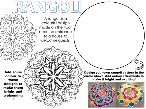 Download Rangoli Worksheet | Teaching Resources