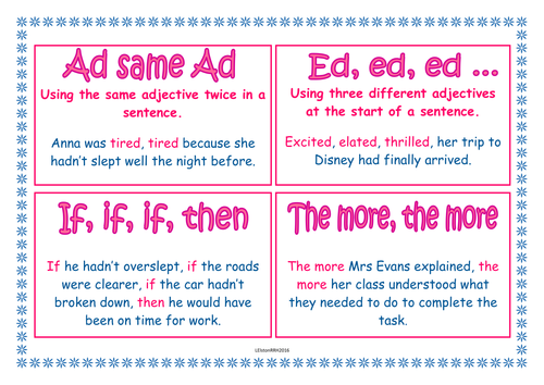 Variety of sentence structures 