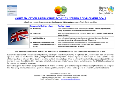 Values Education - Teaching Children about What Really Counts & the World They Want