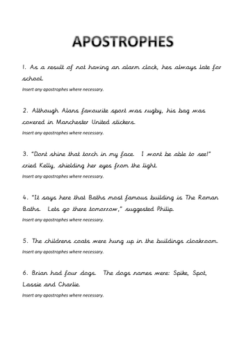 Punctuation Explained: Apostrophes