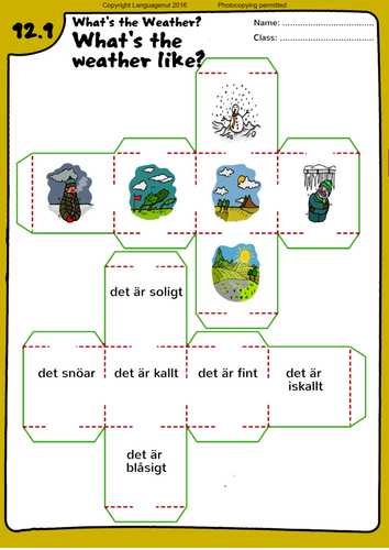 SWEDISH printables - WEATHER