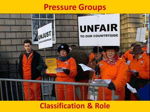 Pressure Groups Classification & Role