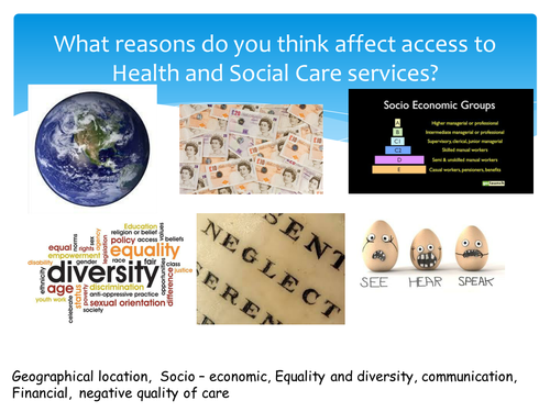 Barriers to Accessing Health and Social care L2 