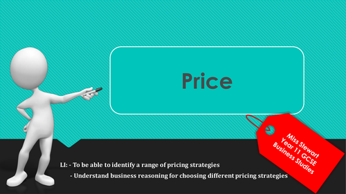 The Marketing Mix : Price Strategies
