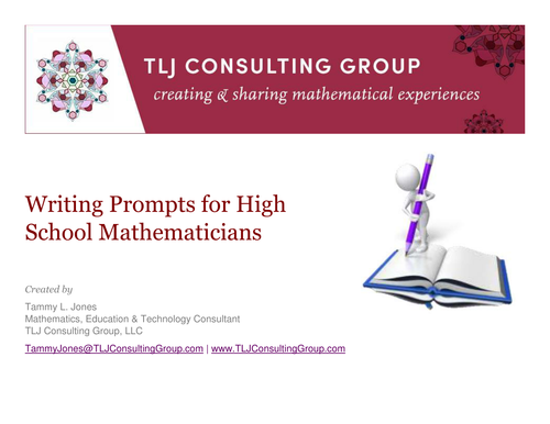 Writing Prompts For High School Mathematicians Teaching Resources