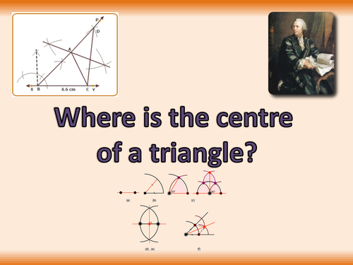 Where is the centre of a triangle?