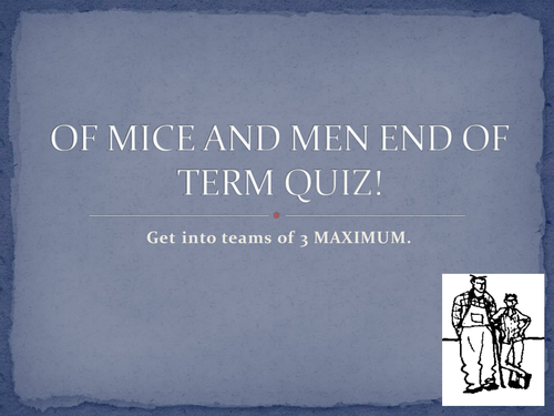 Of Mice and Men Revision Quiz full lesson