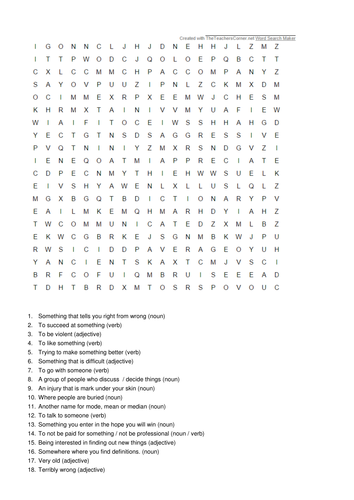Y5 and Y6 2016 Spelling list word searches