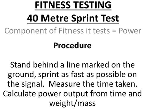 AQA PE Fitness Testing 