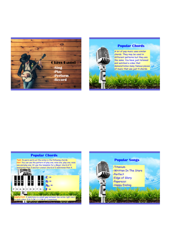 Class Band - Fantastic ensemble performing opportunities through singing and playing instruments.